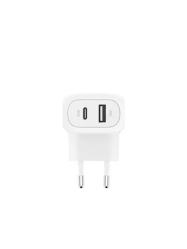 Belkin BOOSTCHARGEª 42w - 30w USB-C PD PPS + 12w USB-A Dual Wall Charger White