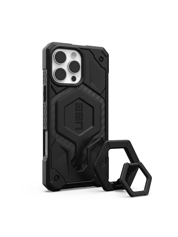 UAG Monarch Pro Magsafe Carbon Fiber/Black Stand - iPhone 16 Pro Max