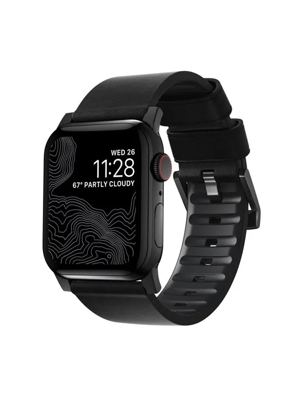 Nomad - Active Band Pro - 44mm/42mm Black Hardware Black Active Leather FKM