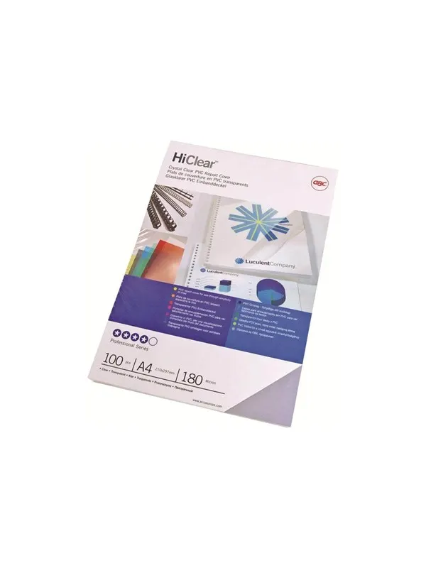 GBC Inbindningsomslag  HiClear PVC A4 250 mikron Super Clear Klar