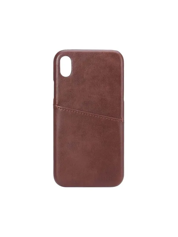 ONSALA Mobilecover Brown iPhone X/XS Creditcard Pocket