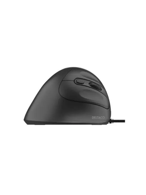 Deltaco Silent Wired Vertical Mouse 4 buttons 1000-1600 - Ergonomisk mus - 4 knappar - Svart