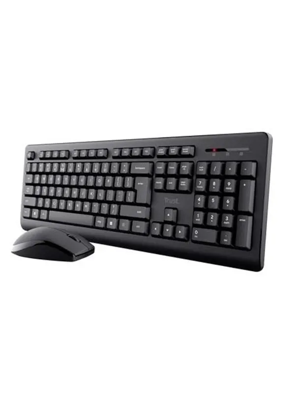 Trust Primo Wireless Deskset Nordic - Tastatur &amp; Mus set - Nordisk - Svart