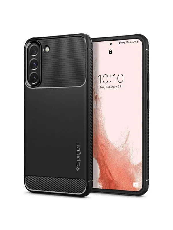 Spigen Rugged Armor - matte black - Samsung Galaxy S22