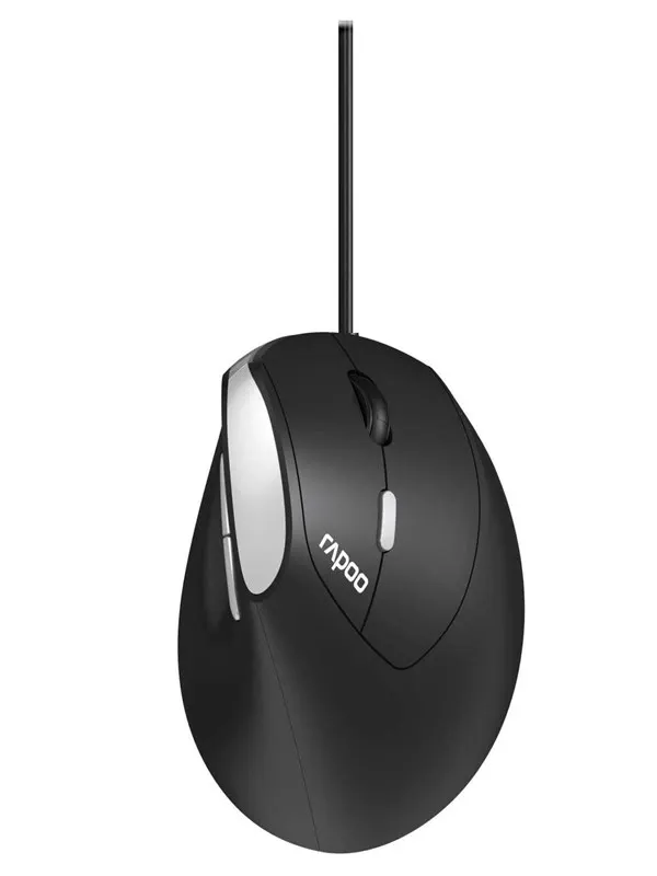 RAPOO EV200 - Ergonomisk mus - Optisk / gyroskopiska - 6 knappar - Svart
