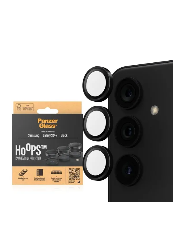 PanzerGlass Hoops™ Camera Lens Protector Samsung Galaxy S24 Plus | Black