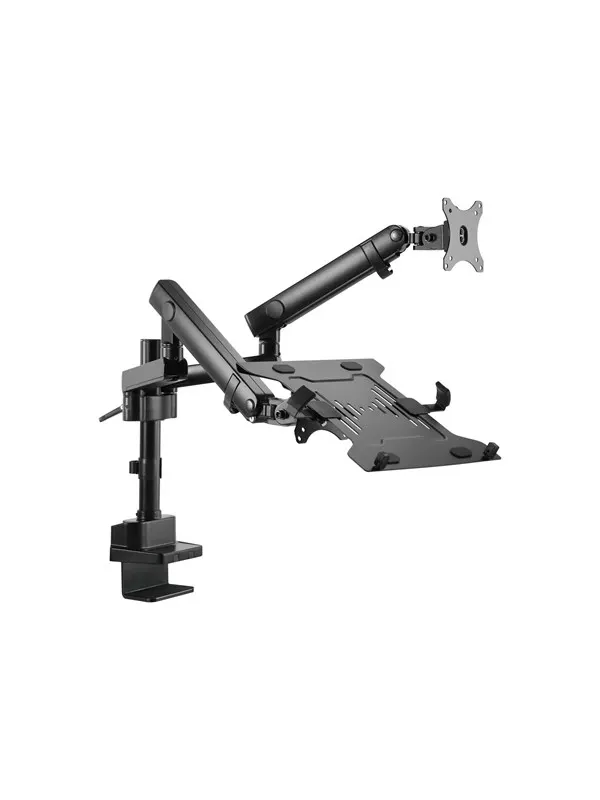 Gembird Monitor Arm &amp; Notebook Tray - 2 x monitor 17"-32" &amp; 1 x notebook 15.6"