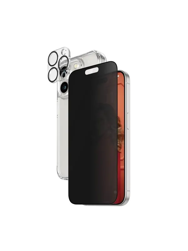 PanzerGlass Privacy 3-in-1 Pack iPhone 15 Pro