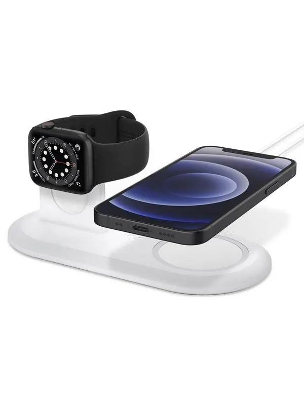 Spigen MagSafe Charger &amp; Apple Watch stand 2in1 MagSafe Duo - white