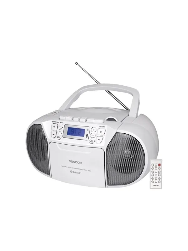 Sencor SPT 3907 W - boombox - CD USB-host Cassette Bluetooth - MP3-spelare
