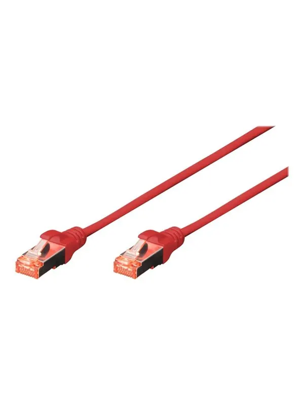 DIGITUS patch cable - 50 cm - red RAL 3020 - 0.5m