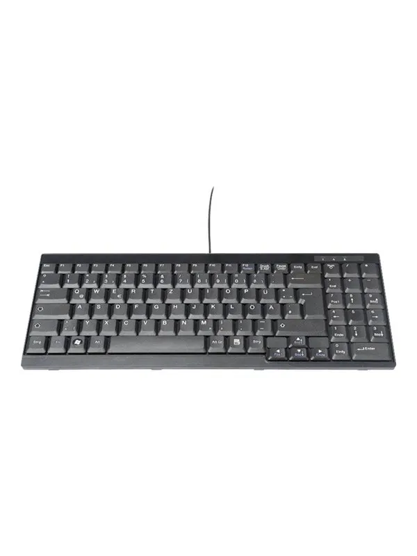 DIGITUS DS-72000GE - keyboard - German - black - Tangentbord - Tysk - Svart