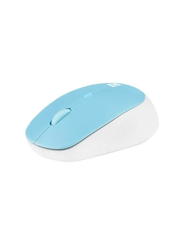 Natec Harrier 2 - mouse - Bluetooth 5.1 - white blue - Mouse - Optic - 4 knappar - Blå