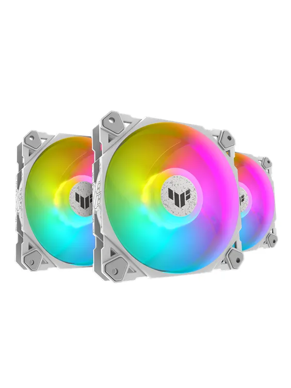 ASUS TUF GAMING TF120 White ARGB 3IN1 - Chassi fläkt - 120mm - Vit med RGB-ljus - 29 dBA
