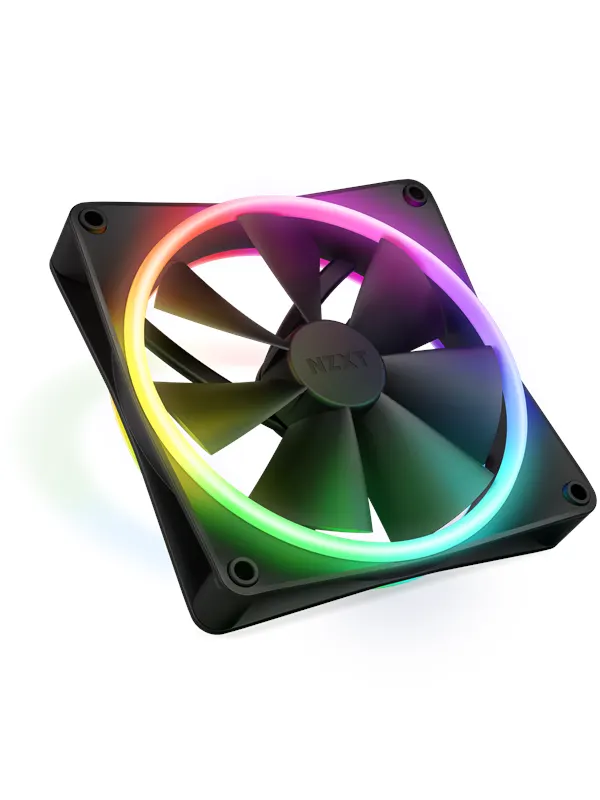 NZXT F140 RGB DUO - Black - Chassi fläkt - 140mm - Svart med RGB LED - 36 dBA