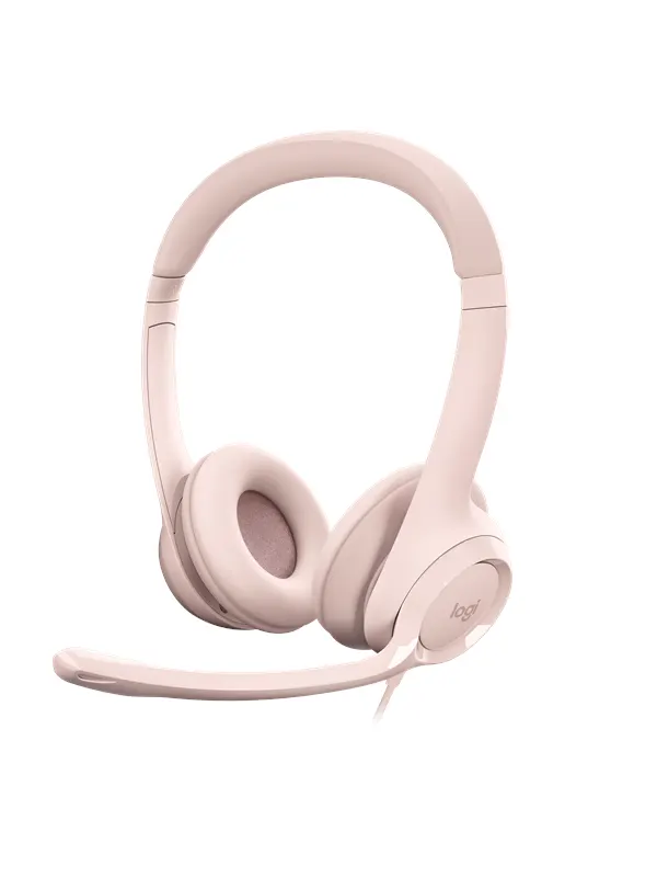 Logitech H390 USB Computer Headset - Rose