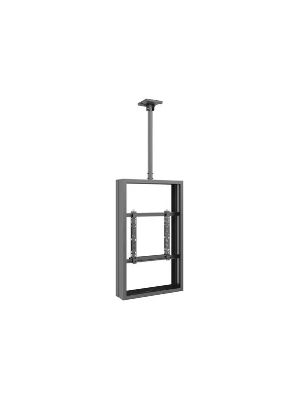Multibrackets M Pro Series - mounting kit - low profile - for 2 digital signage LCD panels - medium - black - Max 80 kg - recommended for 50"