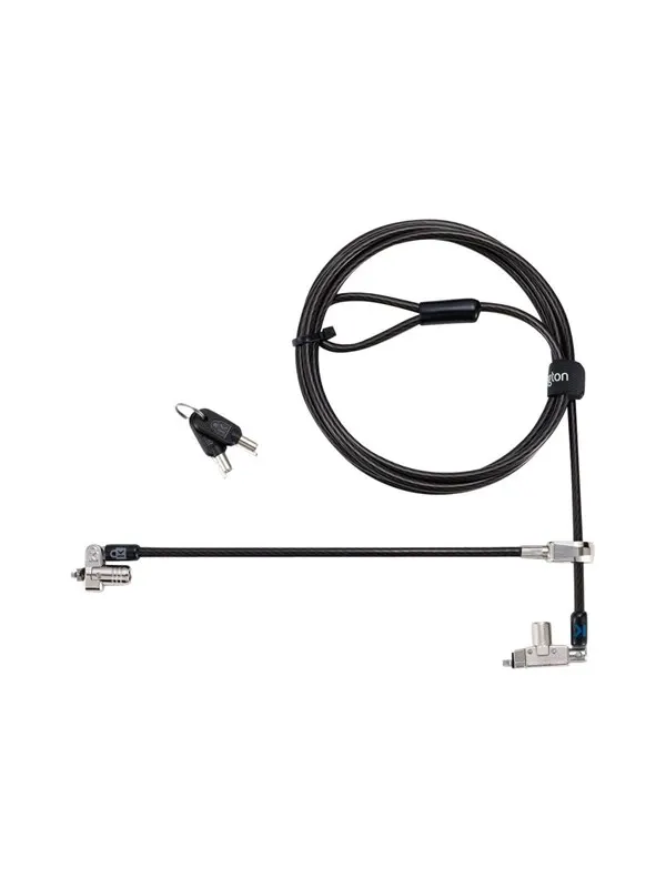 Kensington Slim N17 2.0 Keyed Dual Head Laptop Lock for Wedge Shaped Slots Supervisor
