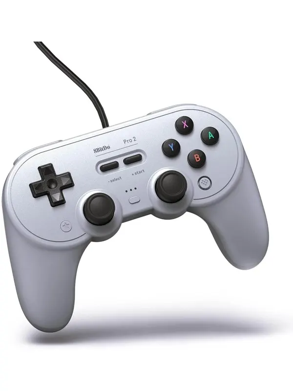 8BitDo Pro2 Wired Gamepad for Switch and Windows - Grey - Wired Controller - Nintendo Switch