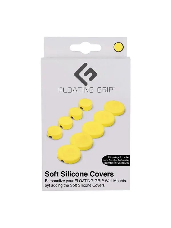 Floating Grip Soft Silicon Covers for wall mounts - Yellow