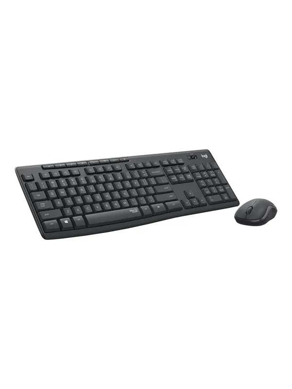 Logitech MK295 Silent - keyboard and mouse set - QWERTZ - Czech - graphite - Tastatur &amp; Mus set - Tjeckiska - Svart