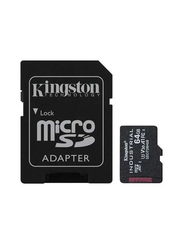 Kingston Industrial microSD/SD - 100MB/s - 64GB