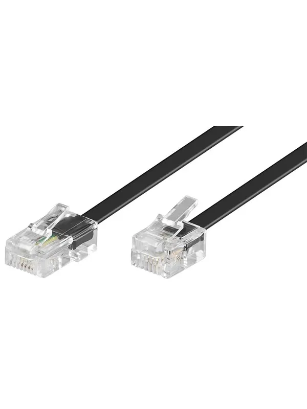 Pro Modular telephone cable - Svart - 6m