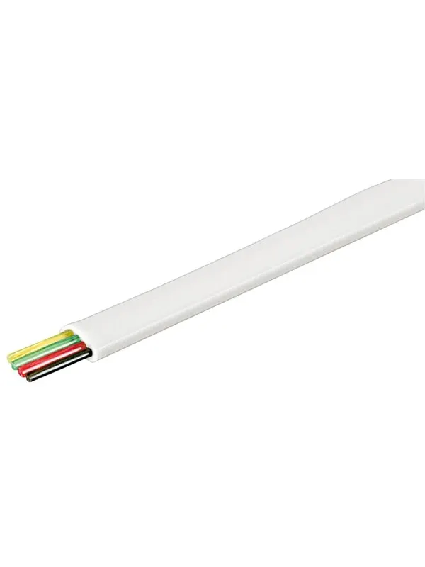 Pro Telephone flat cables 4-core 100 m reel AWG 28. - Vit - 100m