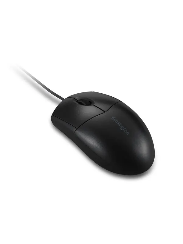 Kensington Pro Fit® Wired Washable Mouse - Mouse - Optic - 3 knappar - Svart