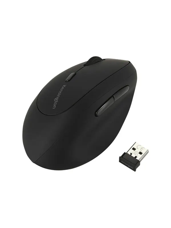 Kensington Pro Fit® Left-Handed Ergo Wireless Mouse - Vertical mouse - 6 knappar - Svart