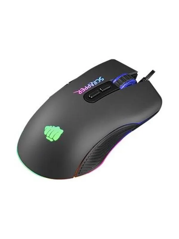 Natec FURY Scrapper - Mouse - Optic - 7 knappar - Svart