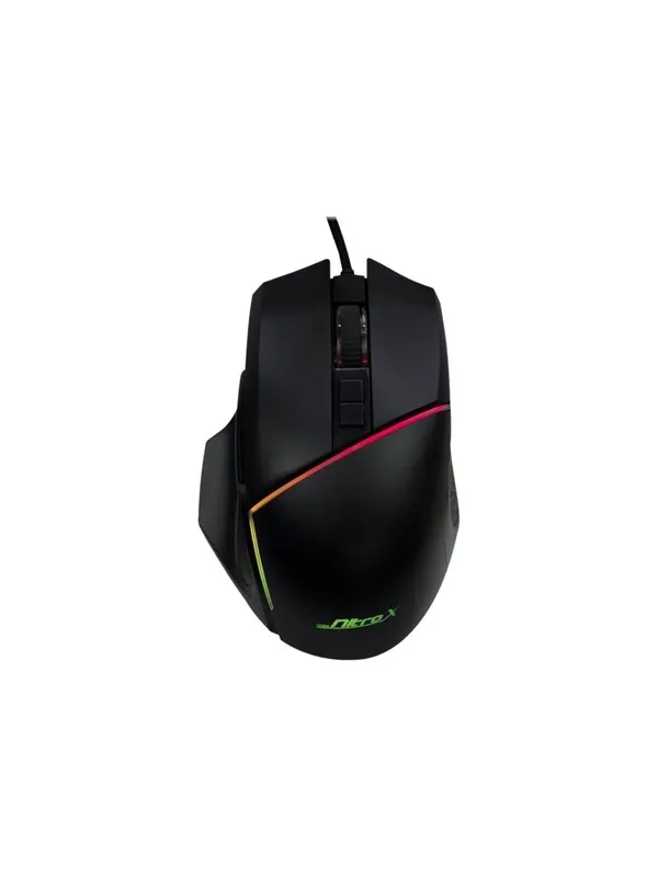 Inter-Tech Nitrox GT-100 RGB - Mouse - Optic - 7 knappar - Svart