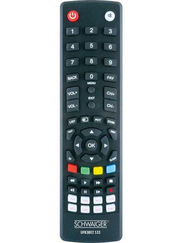 Schwaiger Universalfernbed.  8 in 1 vorprammiert s