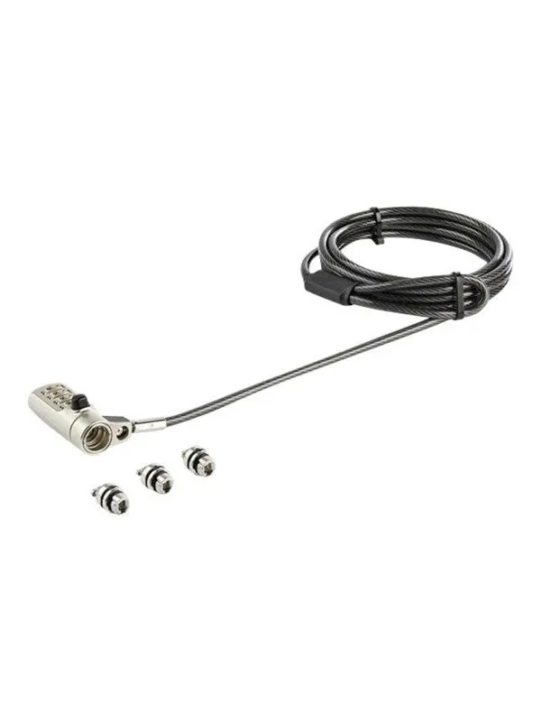 StarTech.com 6' (2m) 3-in-1 Universal Laptop Cable Lock - 4-Digit Combination Security Lock for K-Slot Nano & Wedge Slot Desktop/Laptop security cable lock