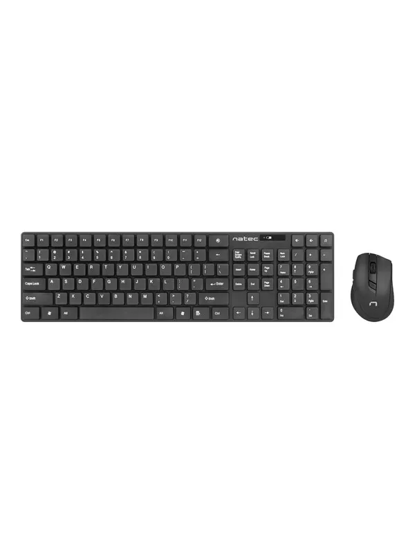 Natec Stingray - keyboard and mouse set - black - Tastatur & Mus set - Svart