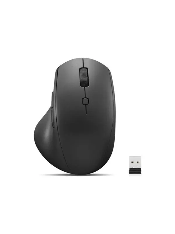 Lenovo 600 Wireless Media - mouse - 2.4 GHz - black - Mouse - Optic - 7 knappar - Svart