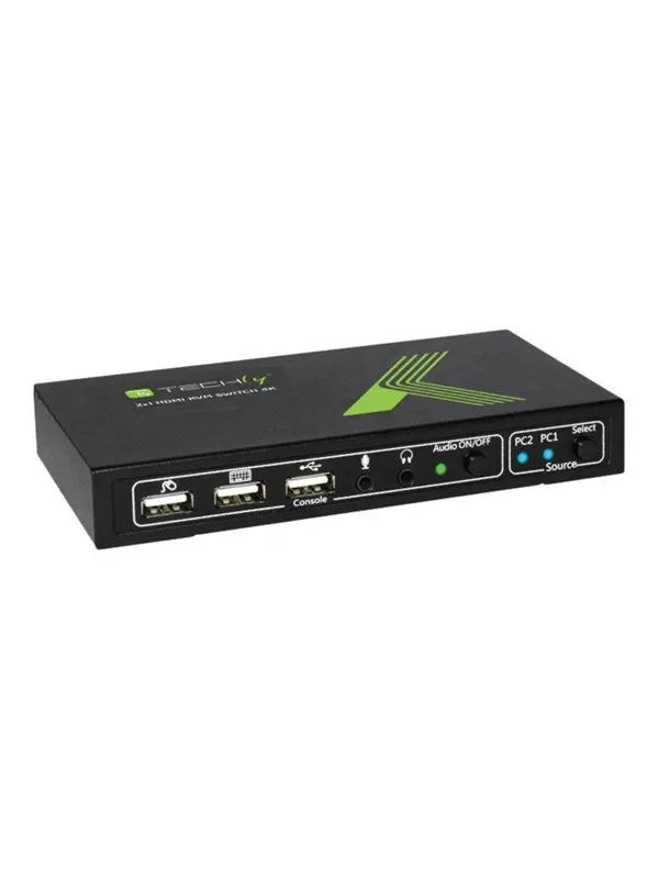IC INTRACOM techly 2x1 USB HDMI KVM Switch 4Kx2K