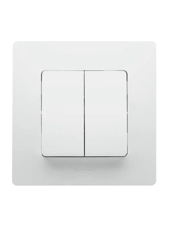 Legrand Double two switch 10a white