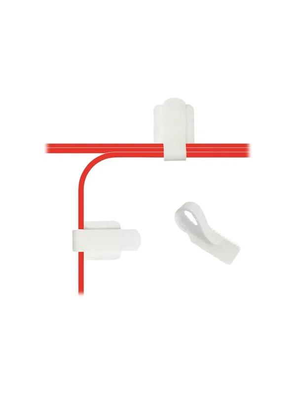 LABEL THE CABLE Cable Holder Wall Straps White (50-Pack)