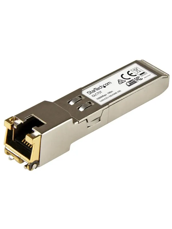 StarTech.com Cisco GLC-T Compatible SFP Module - 1000BASE-T - SFP to RJ45 Cat6/Cat5e - 1GE Gigabit Ethernet SFP - RJ-45 100m - Cisco Firepower ASR920 IE2000