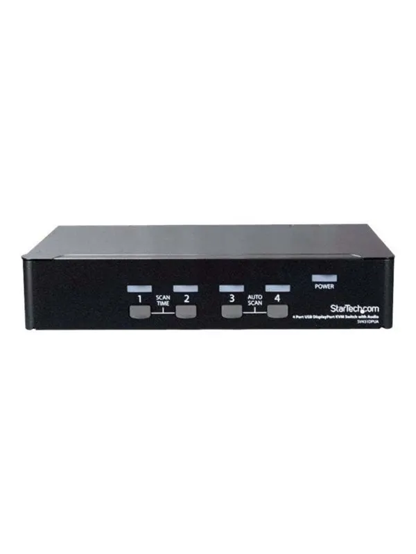 StarTech.com 4-Port DisplayPort KVM Switch - 4K 60Hz - KVM / audio-switch - 4 porte
