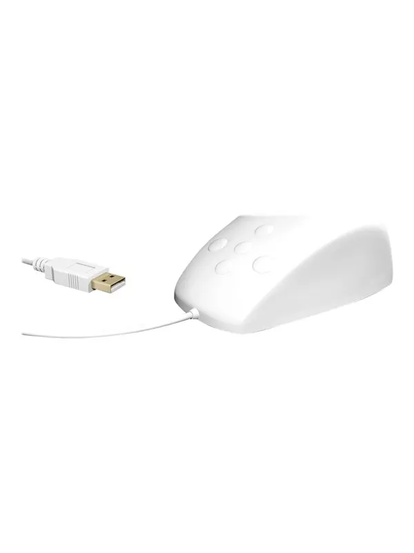 KeySonic KSM-3020M-W - Mouse - 5 knappar - Vit