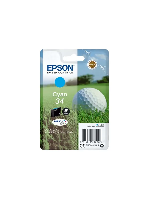 Epson 34 - cyan - original - blækpatron