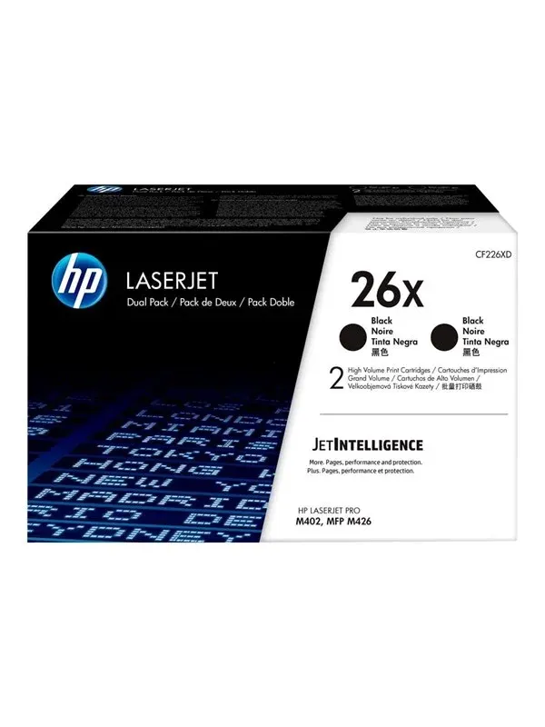 HP 26X / CF226XD 2-Pack High Capacity Black Toner