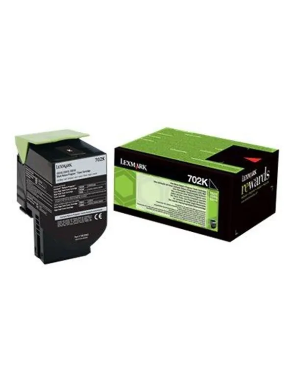 Lexmark 70C20K0 / 702K Black Toner - Tonerkassett Svart