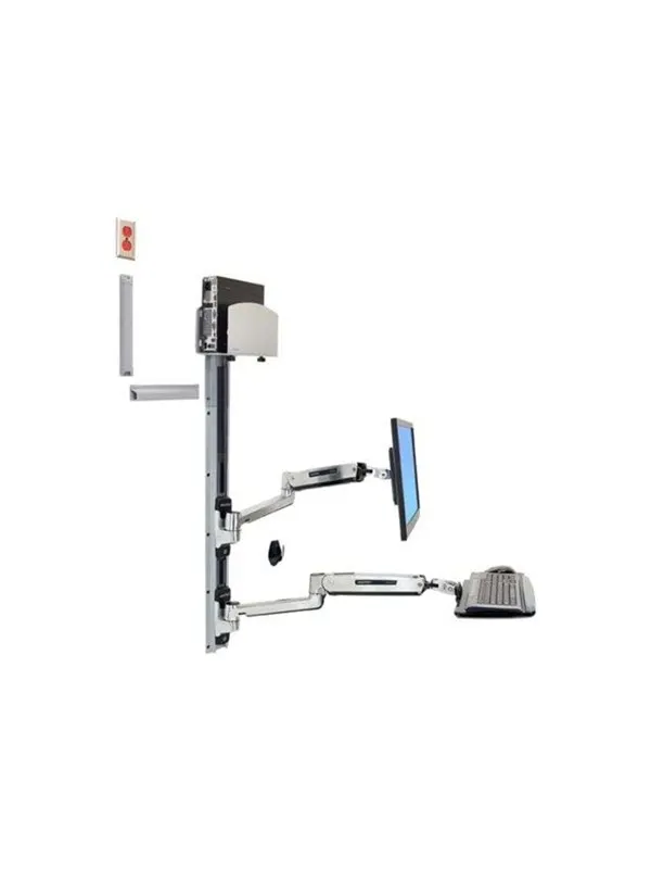 Ergotron LX Sit-Stand Wall Mount System - monteri - Max - recommended for 42"