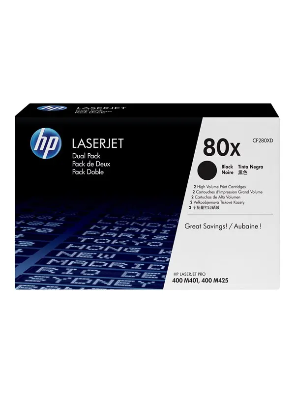 HP 80XD / CF280XD Black Laser Toner HC