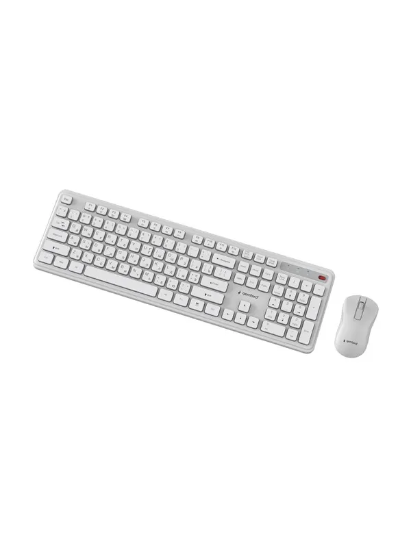 Gembird Slim Pro Business - keyboard and mouse set full size - Cyrillic - white Input Device - Tastatur & Mus set - Cyrillic - Vit