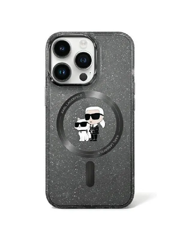 Karl Lagerfeld KLHMN61HGKCNOK iPhone 11 / Xr 6.1" black/black hardcase Karl&Choupette Glitter MagSafe