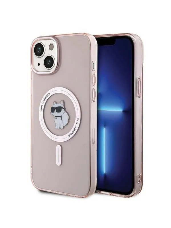 Karl Lagerfeld IML Choupette MagSafe case for iPhone 15 Plus - pink